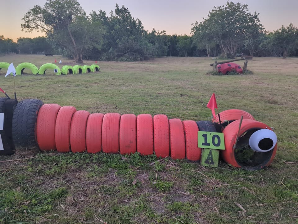 Red Tyre Caterpillar